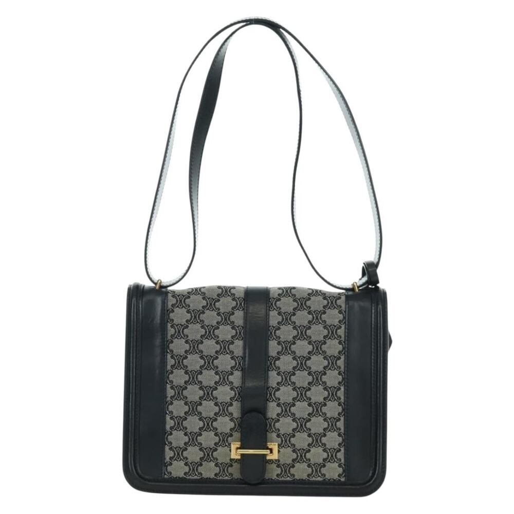 Celine Macadam Shoulder Bag Black